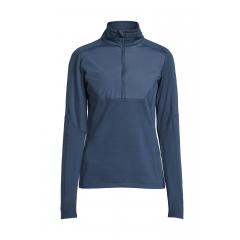 465018115 964 TXliteWindblockHalfZipWomen Front MidnightNavy